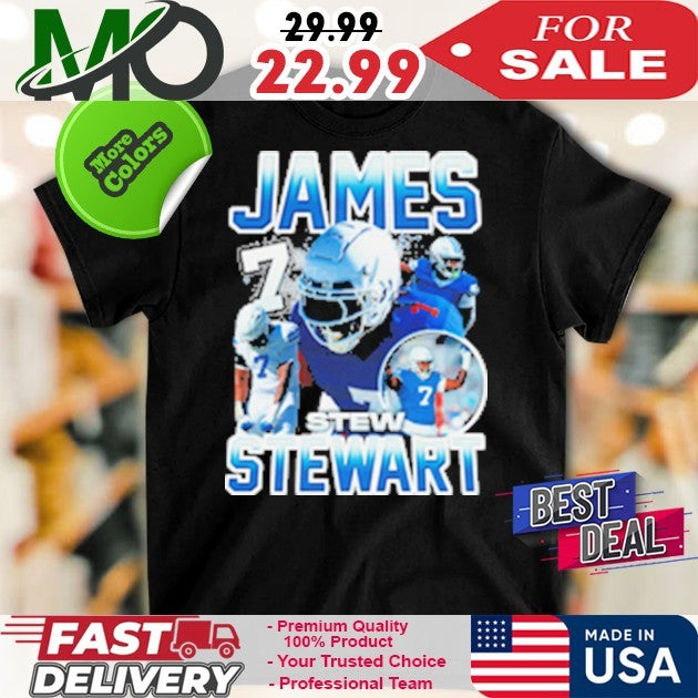 Number 7 James Stewart - Adult & Kids T-Shirts, Sweatshirts & Hoodies apparel design preview 1