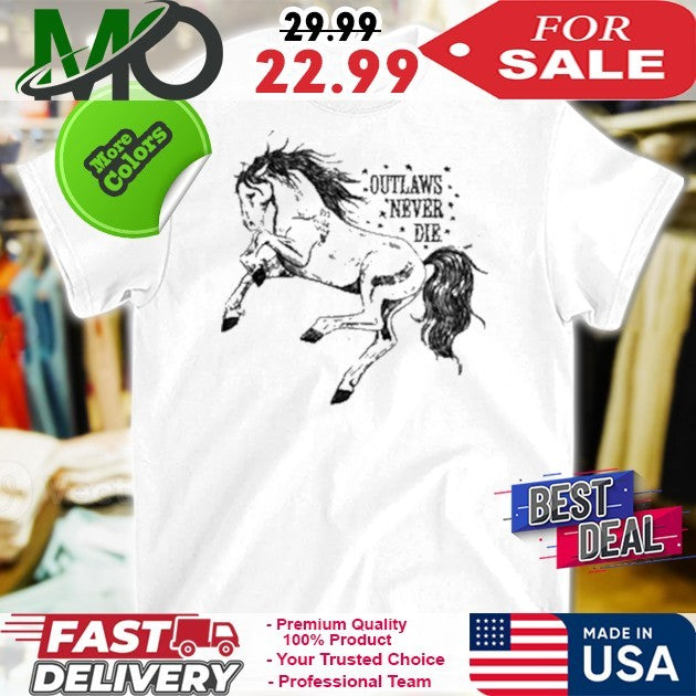Oatmilklady Outlaws Never Die - Adult & Kids T-Shirts, Sweatshirts & Hoodies apparel design preview 1