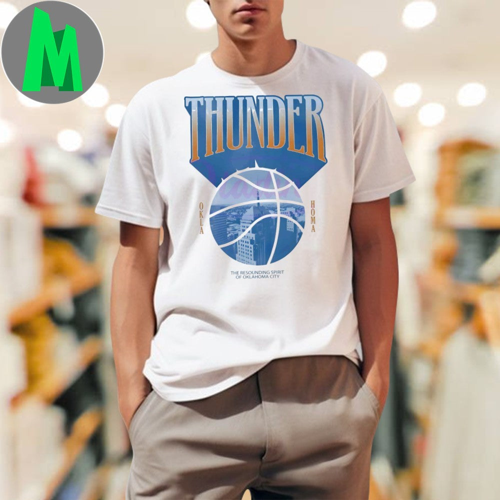 Oklahoma City Thunder Resounding Spirit Basketball - Adult & Kids T-Shirts, Sweatshirts & Hoodies apparel design preview 1