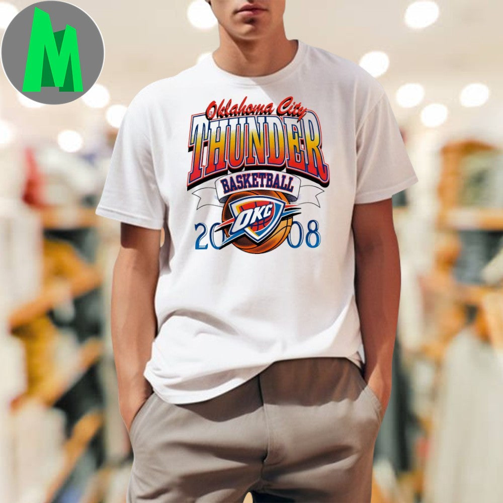 Oklahoma City Thunder Since 2008 Retro Logo NBA - Adult & Kids T-Shirts, Sweatshirts & Hoodies apparel design preview 1