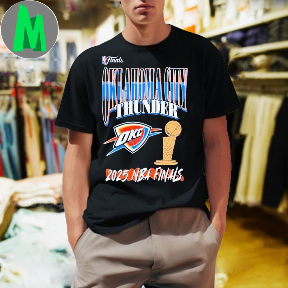 Oklahoma City Thunder Youth Blue 2025 NBA Finals Bold - Adult & Kids T-Shirts, Sweatshirts & Hoodies apparel design preview 1