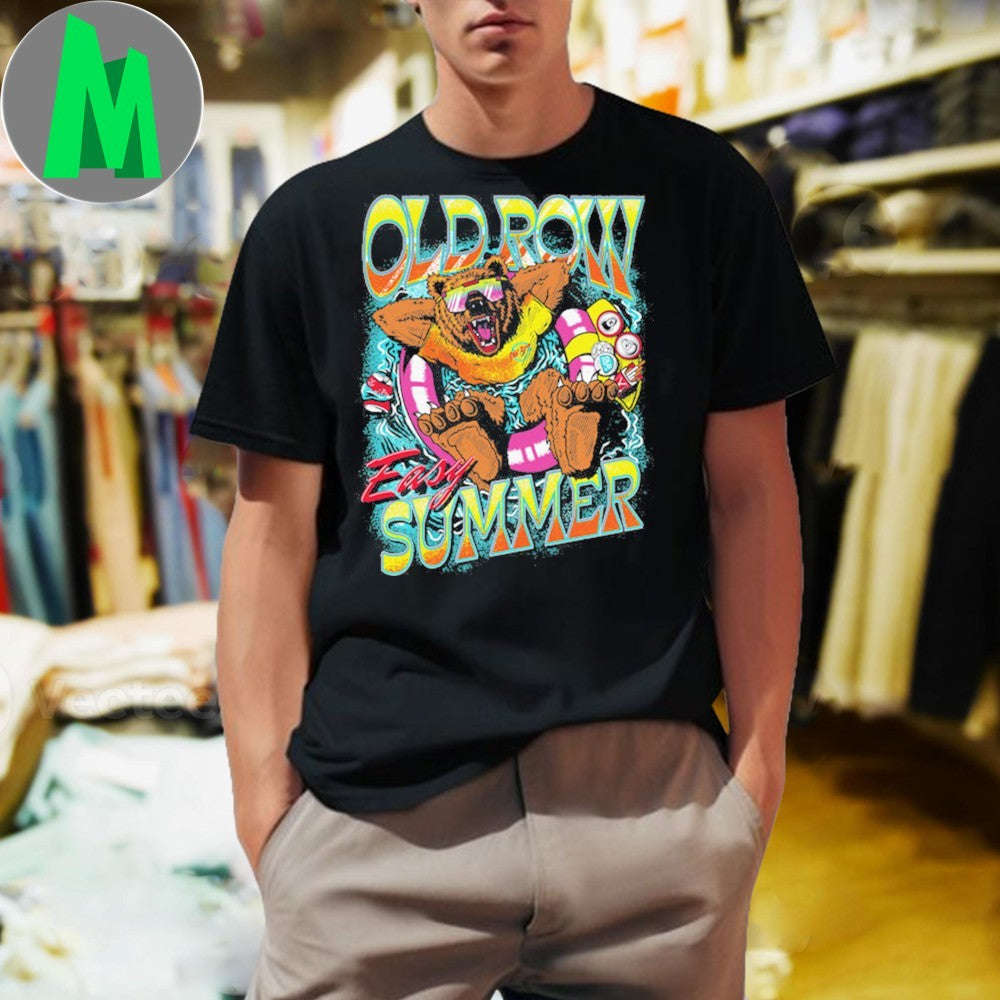 Old Row Black Easy Summer Bear - Adult & Kids T-Shirts, Sweatshirts & Hoodies apparel design preview 1