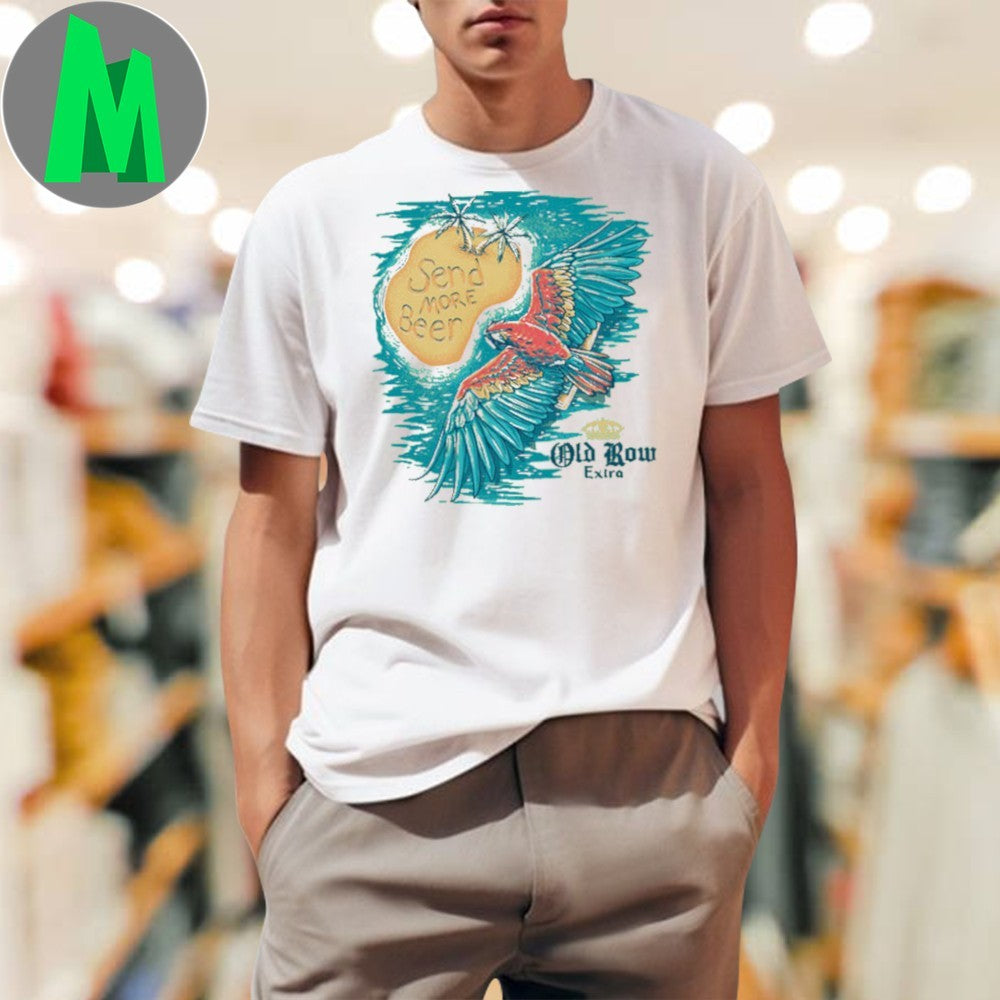 Old Row Mint Green Send More Beer Parrot Sunset - Adult & Kids T-Shirts, Sweatshirts & Hoodies apparel design preview 1
