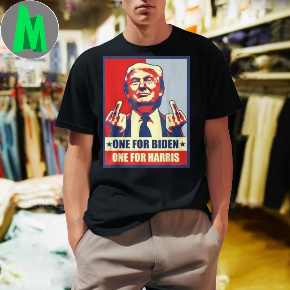 One For Biden, Harris Trump - Adult & Kids T-Shirts, Sweatshirts & Hoodies apparel design preview 1