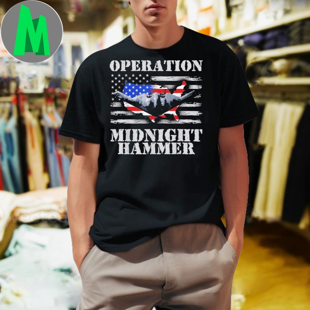 Operation Midnight Hammer Stealth Bomber Patriotic - Adult & Kids T-Shirts, Sweatshirts & Hoodies apparel design preview 1