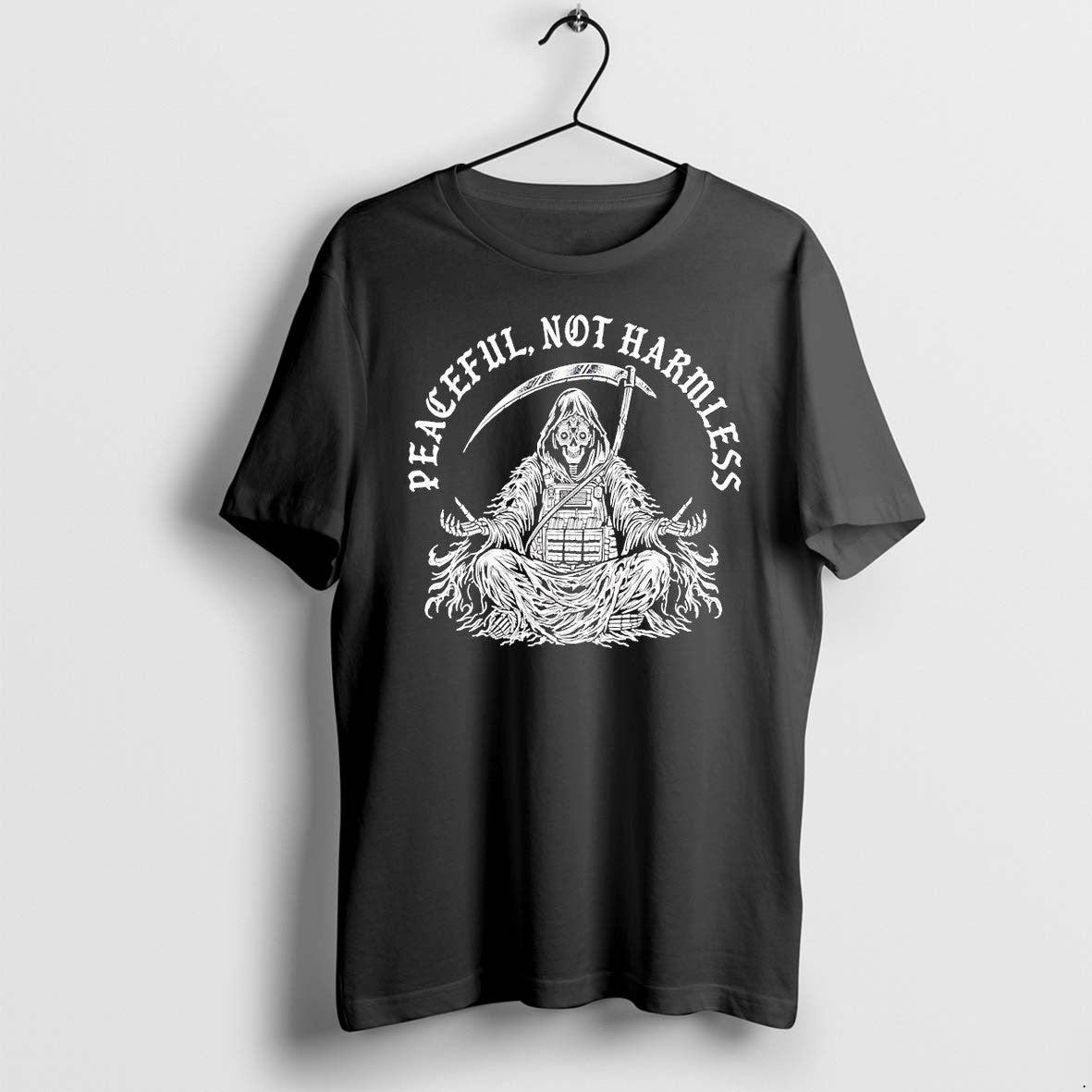 Official Peaceful Not Harmless Meditating Tactical - Adult & Kids T-Shirts, Sweatshirts & Hoodies apparel design preview 1