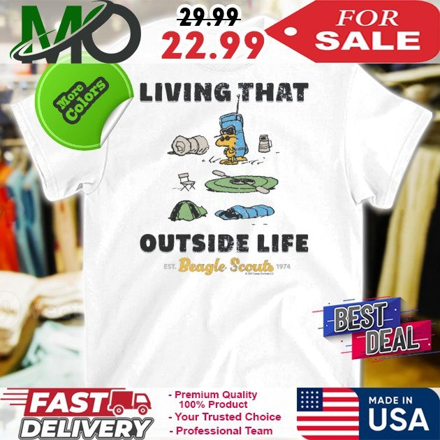 Peanuts Living That Outside Life Ét Beagle Scouts - Adult & Kids T-Shirts, Sweatshirts & Hoodies apparel design preview 1