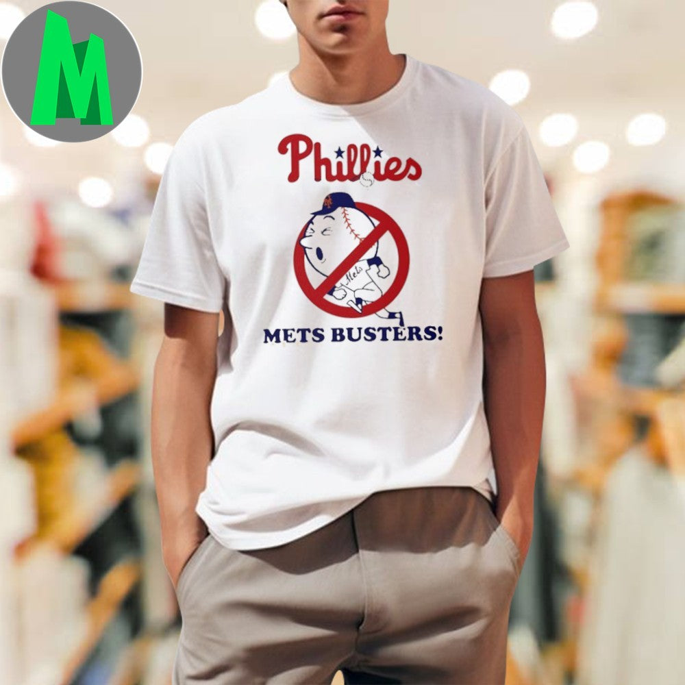 Phillies Mets Busters Rivalry Baseball Graphic - Adult & Kids T-Shirts, Sweatshirts & Hoodies apparel design preview 1
