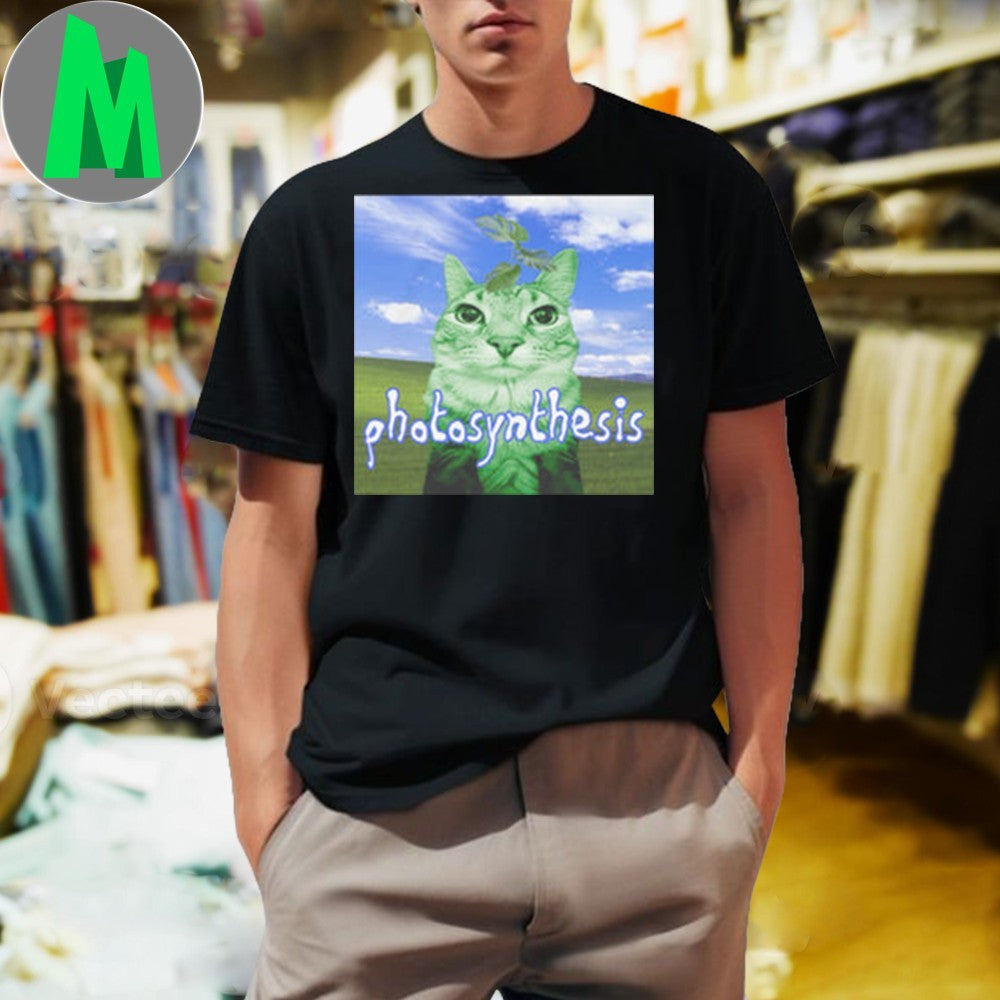 Photosynthesis Green Cat Mantis Meme Cringe - Adult & Kids T-Shirts, Sweatshirts & Hoodies apparel design preview 1