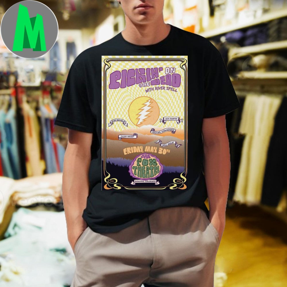 Pickin' On The Dead River Spell May 30 2025 Boulder - Adult & Kids T-Shirts, Sweatshirts & Hoodies apparel design preview 1