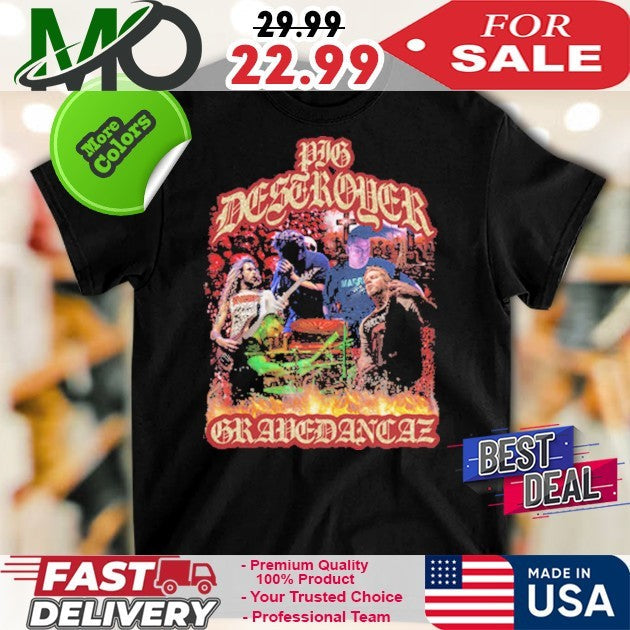 Pig Destroyer Gravedancer Metal Band Music - Adult & Kids T-Shirts, Sweatshirts & Hoodies apparel design preview 1