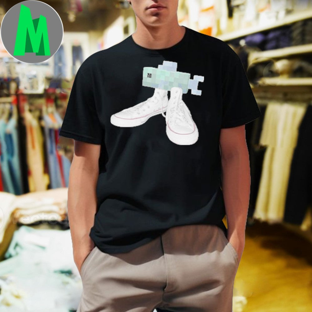 Pixelated Mermaid Legs Converse Shoes Graphic - Adult & Kids T-Shirts, Sweatshirts & Hoodies apparel design preview 1