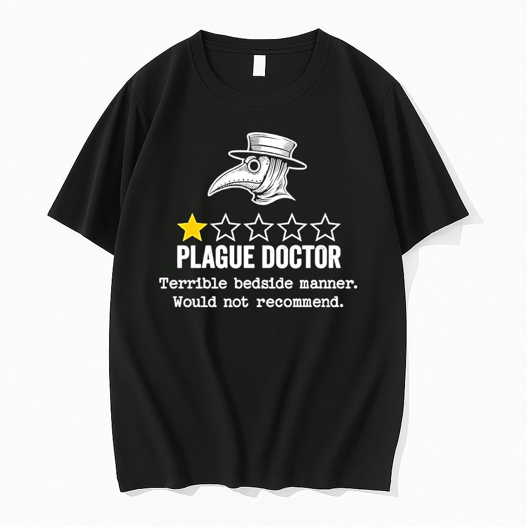 Official Plague Doctor One Star Terrible Bedside - Adult & Kids T-Shirts, Sweatshirts & Hoodies apparel design preview 1