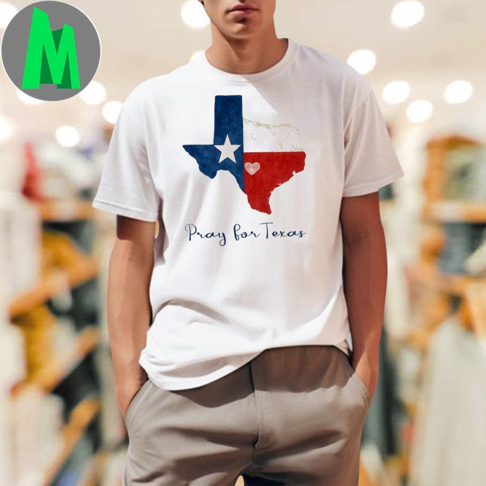 Pray for Texas Flag Map Support - Adult & Kids T-Shirts, Sweatshirts & Hoodies apparel design preview 1