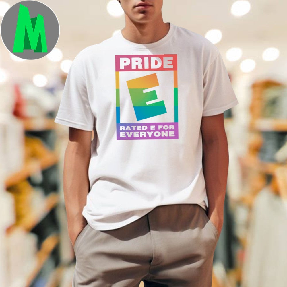 Pride Month Rated E For Everyone LGBTQ+ Rainbow - Adult & Kids T-Shirts, Sweatshirts & Hoodies apparel design preview 1