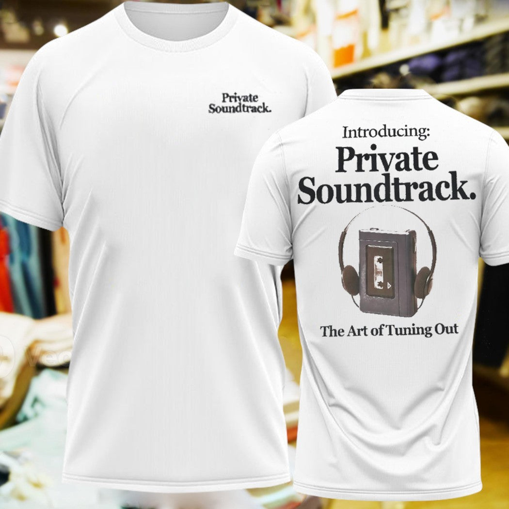 Private Soundtrack The Art of Tuning Out Cassette - Adult & Kids T-Shirts, Sweatshirts & Hoodies apparel design preview 1