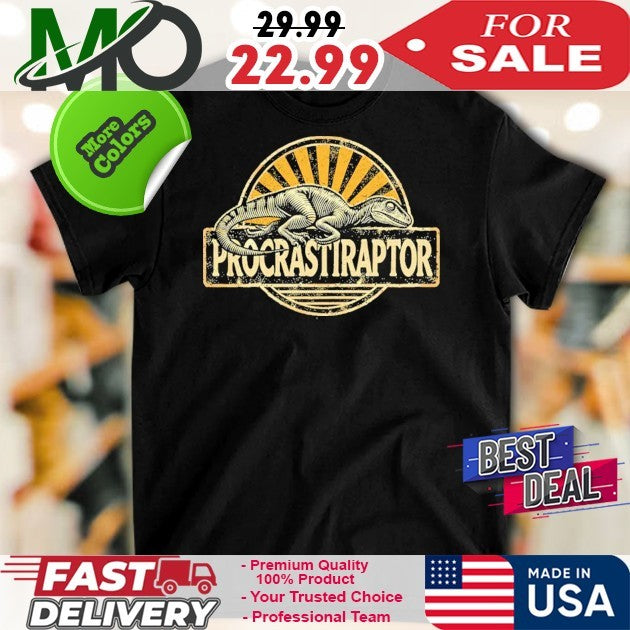 Procrastiraptor - Adult & Kids T-Shirts, Sweatshirts & Hoodies apparel design preview 1