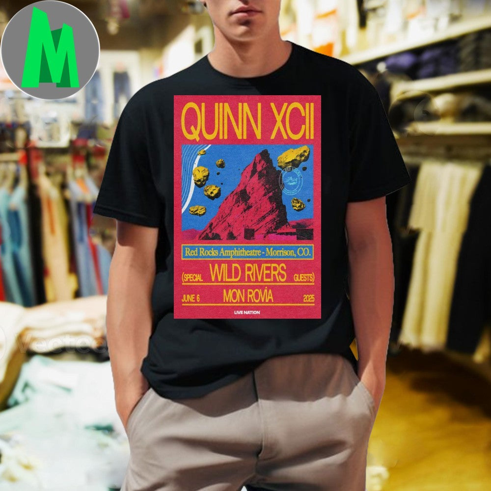 Quinn XCII Red Rocks Amphitheatre Morrison CO June 6 - Adult & Kids T-Shirts, Sweatshirts & Hoodies apparel design preview 1