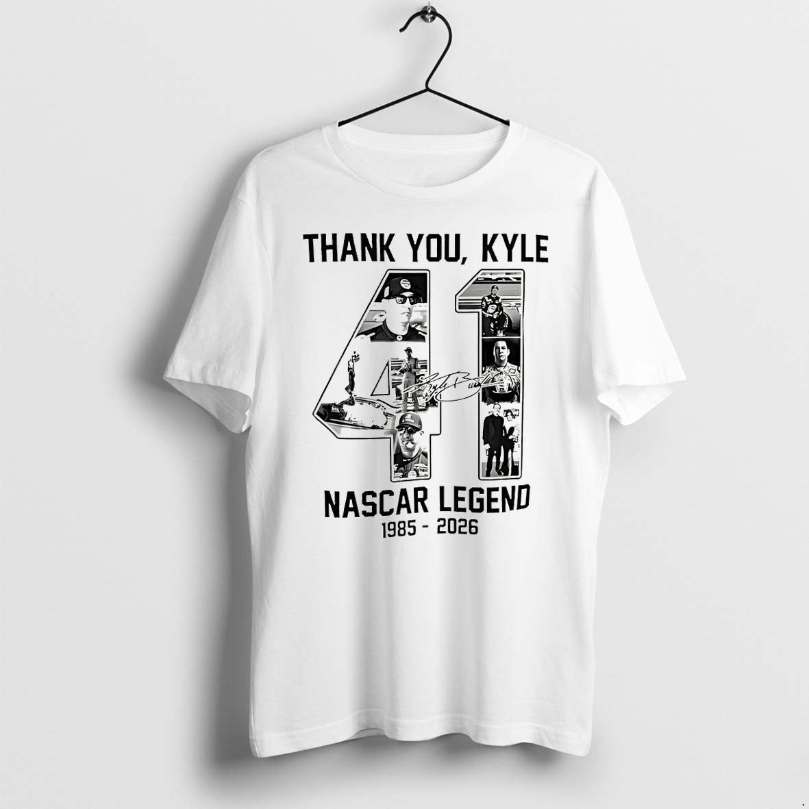 Official Rip Kyle Busch Tribute Thank You Nascar - Adult & Kids T-Shirts, Sweatshirts & Hoodies apparel design preview 1