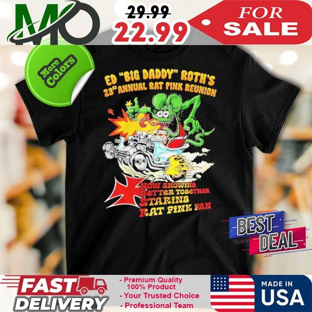 Rat Fink 23rd Annual Reunion - Adult & Kids T-Shirts, Sweatshirts & Hoodies apparel design preview 1