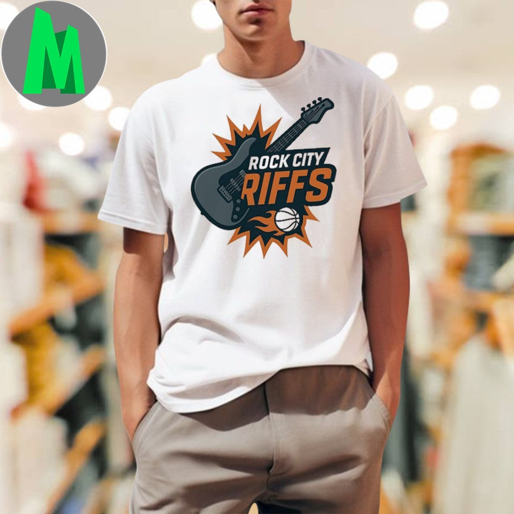 Rock City Riffs Guitar Basketball Logo - Adult & Kids T-Shirts, Sweatshirts & Hoodies apparel design preview 1