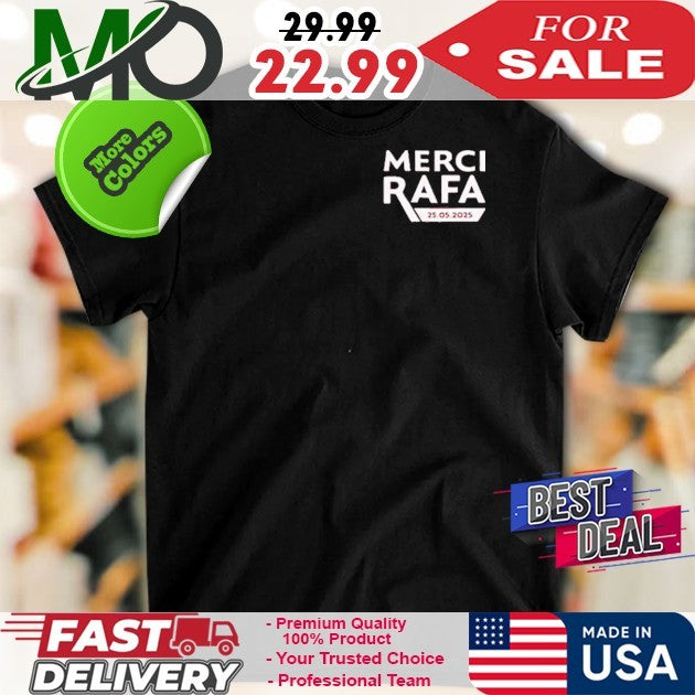 Roland Garros Merci Rafa Rafael Nadal Tribute Tennis - Adult & Kids T-Shirts, Sweatshirts & Hoodies apparel design preview 1
