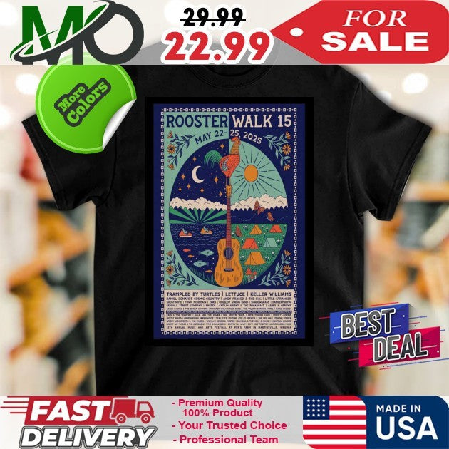 Rooster Walk Music Festival Martinsville VA May - Adult & Kids T-Shirts, Sweatshirts & Hoodies apparel design preview 1