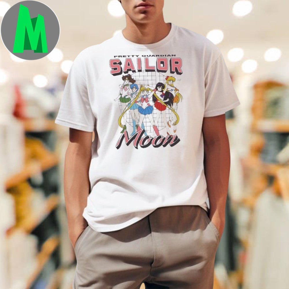 Sailor Moon White Cropped Inner Guardians - Adult & Kids T-Shirts, Sweatshirts & Hoodies apparel design preview 1