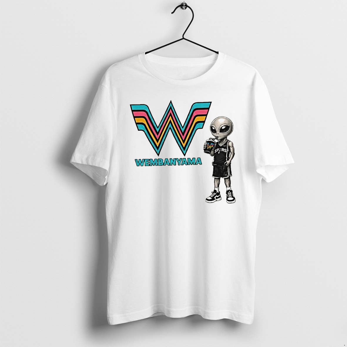 Official San Antonio Spurs Style Alien Wembanyama - Adult & Kids T-Shirts, Sweatshirts & Hoodies apparel design preview 1