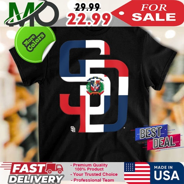 San Diego Padres New Era Brown Dominican Republic - Adult & Kids T-Shirts, Sweatshirts & Hoodies apparel design preview 1