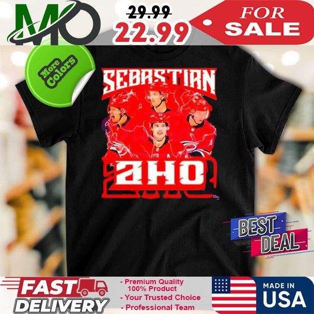 Sebastian Aho Carolina Hurricanes Ice Hockey American - Adult & Kids T-Shirts, Sweatshirts & Hoodies apparel design preview 1