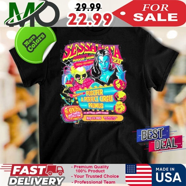 Sessanta Puscifer A Perfeci Circile Primus May 24 - Adult & Kids T-Shirts, Sweatshirts & Hoodies apparel design preview 1