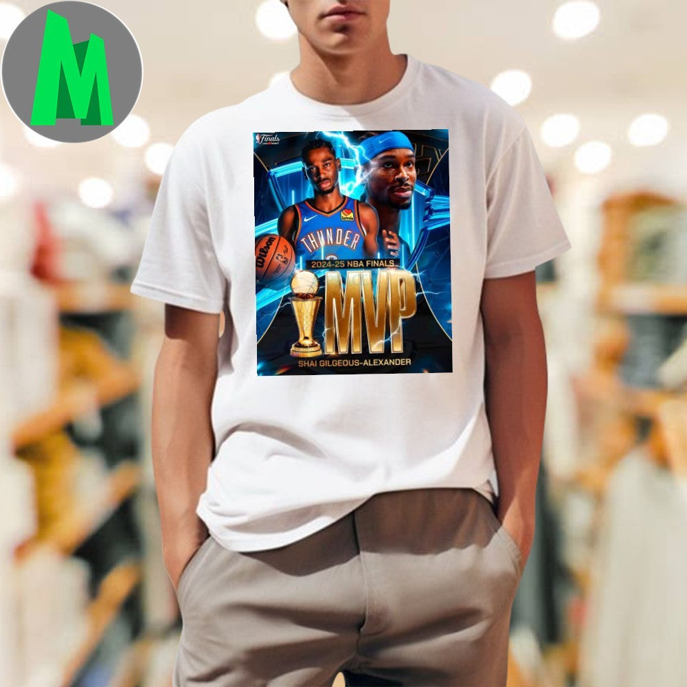 Shai Gilgeous Alexander 2025 Nba Finals Mvp Electric - Adult & Kids T-Shirts, Sweatshirts & Hoodies apparel design preview 1