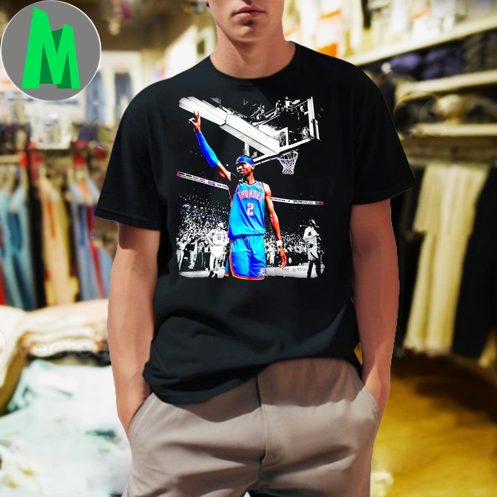 Shai Gilgeous-Alexander OKC Thunder Victory Pose NBA - Adult & Kids T-Shirts, Sweatshirts & Hoodies apparel design preview 1