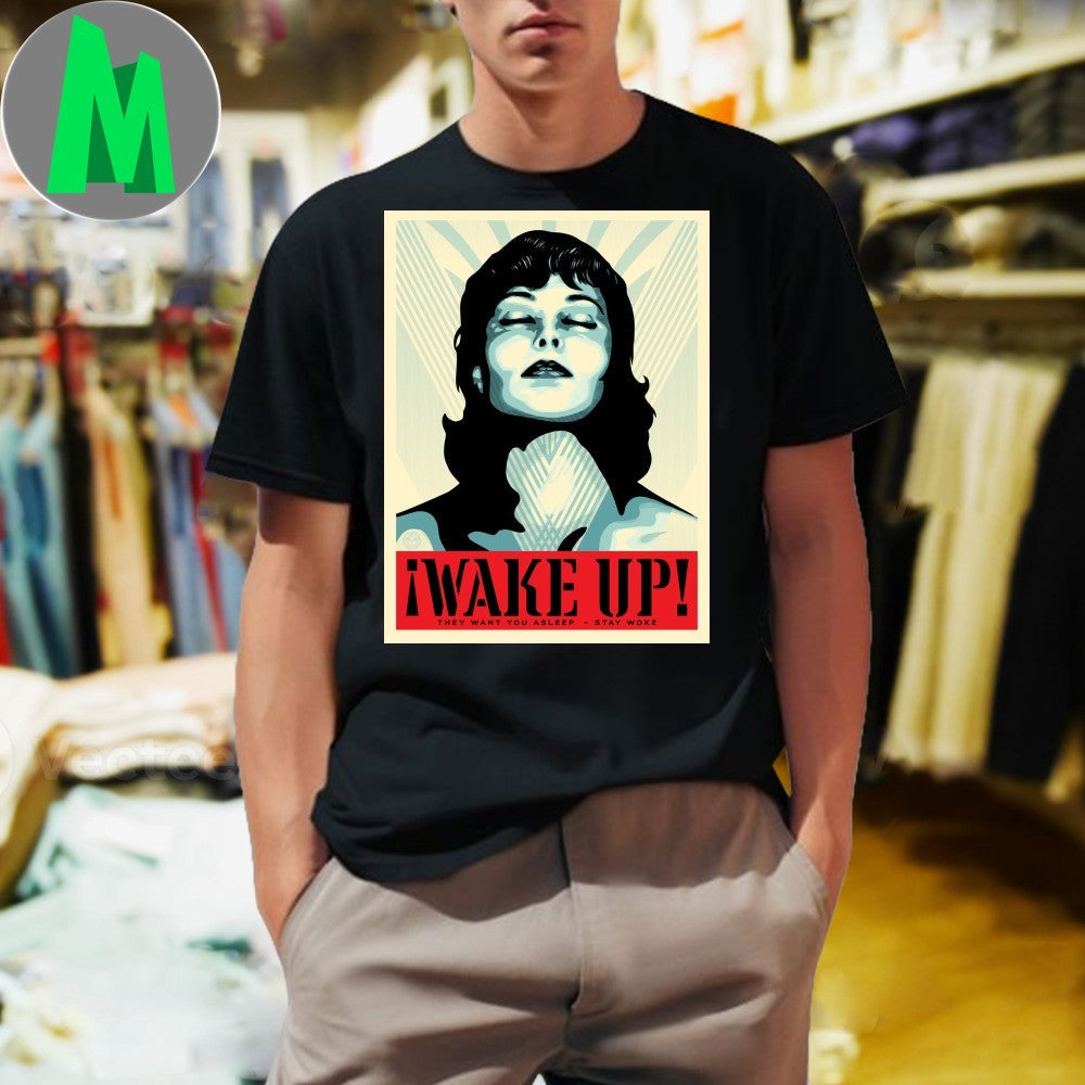 Shepard Fairey Wake Up They Want You Asleep Stay Woke - Adult & Kids T-Shirts, Sweatshirts & Hoodies apparel design preview 1