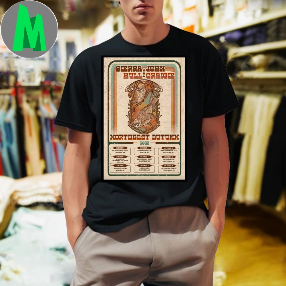 Sierra Hull And John Craigie Northeast Autumn 2025 - Adult & Kids T-Shirts, Sweatshirts & Hoodies apparel design preview 1