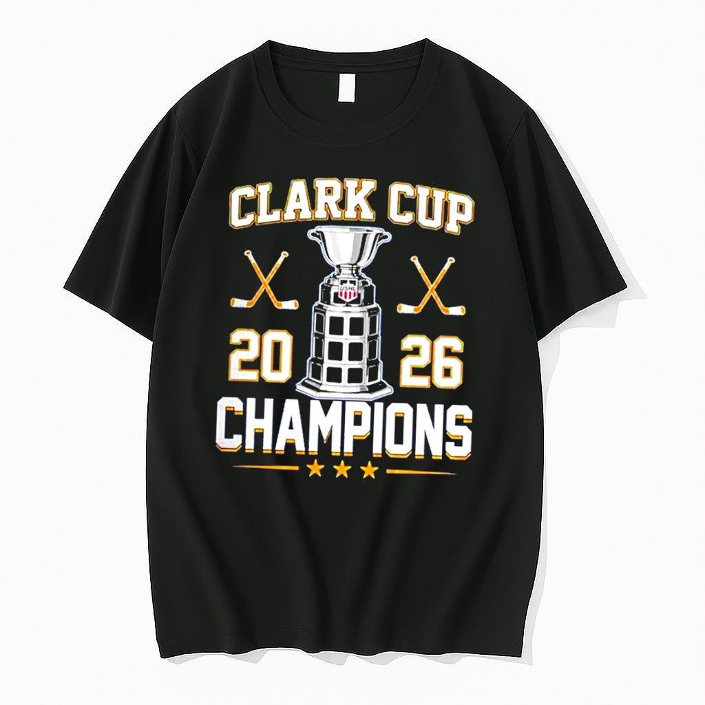 Official Sioux Falls Stampede Hockey 2026 Clark Cup - Adult & Kids T-Shirts, Sweatshirts & Hoodies apparel design preview 1
