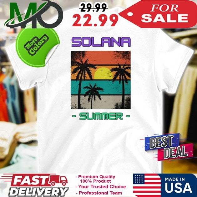 Solana Summer Crypto - Adult & Kids T-Shirts, Sweatshirts & Hoodies apparel design preview 1