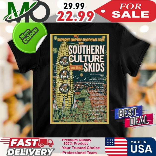 Southern Culture On The Skids Midwest Martian Hoedown - Adult & Kids T-Shirts, Sweatshirts & Hoodies apparel design preview 1
