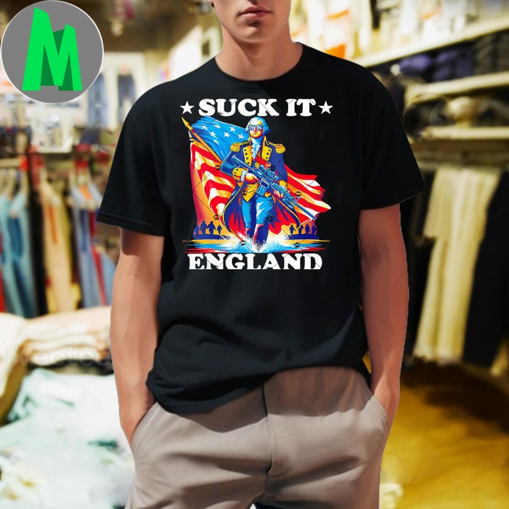 Suck It England Funny George Washington 1776 - Adult & Kids T-Shirts, Sweatshirts & Hoodies apparel design preview 1