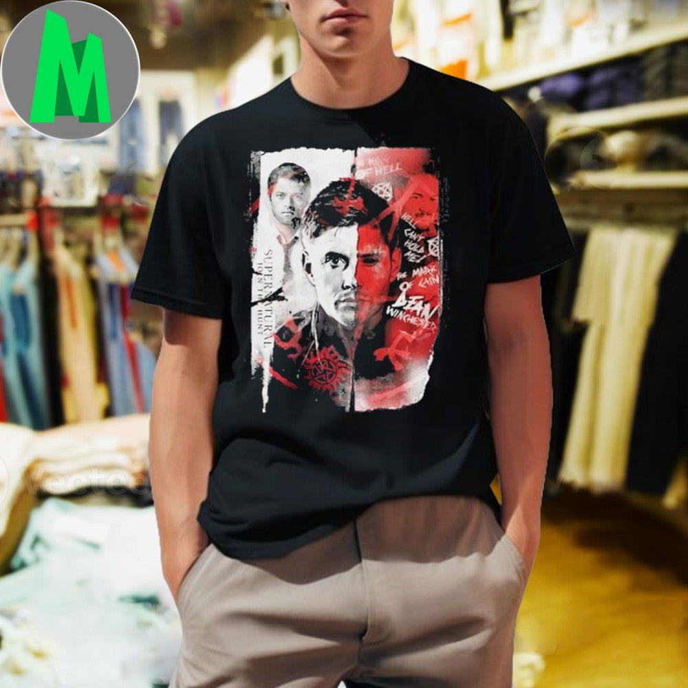 Supernatural Dean Winchester King Of Hell Graphic - Adult & Kids T-Shirts, Sweatshirts & Hoodies apparel design preview 1