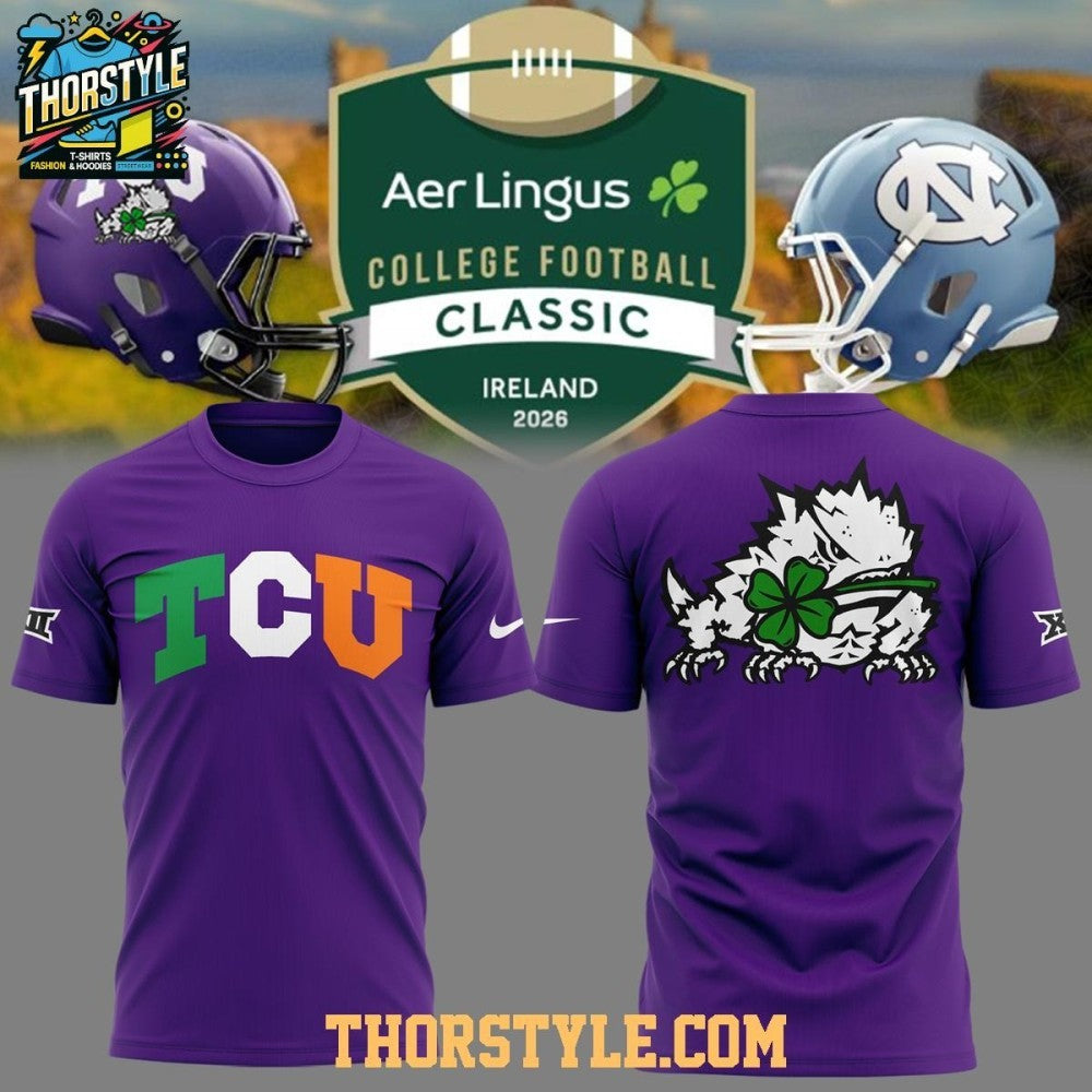TCU Horned Frogs Ireland Game 2026 College Football - Adult & Kids T-Shirts, Sweatshirts & Hoodies apparel design preview 1