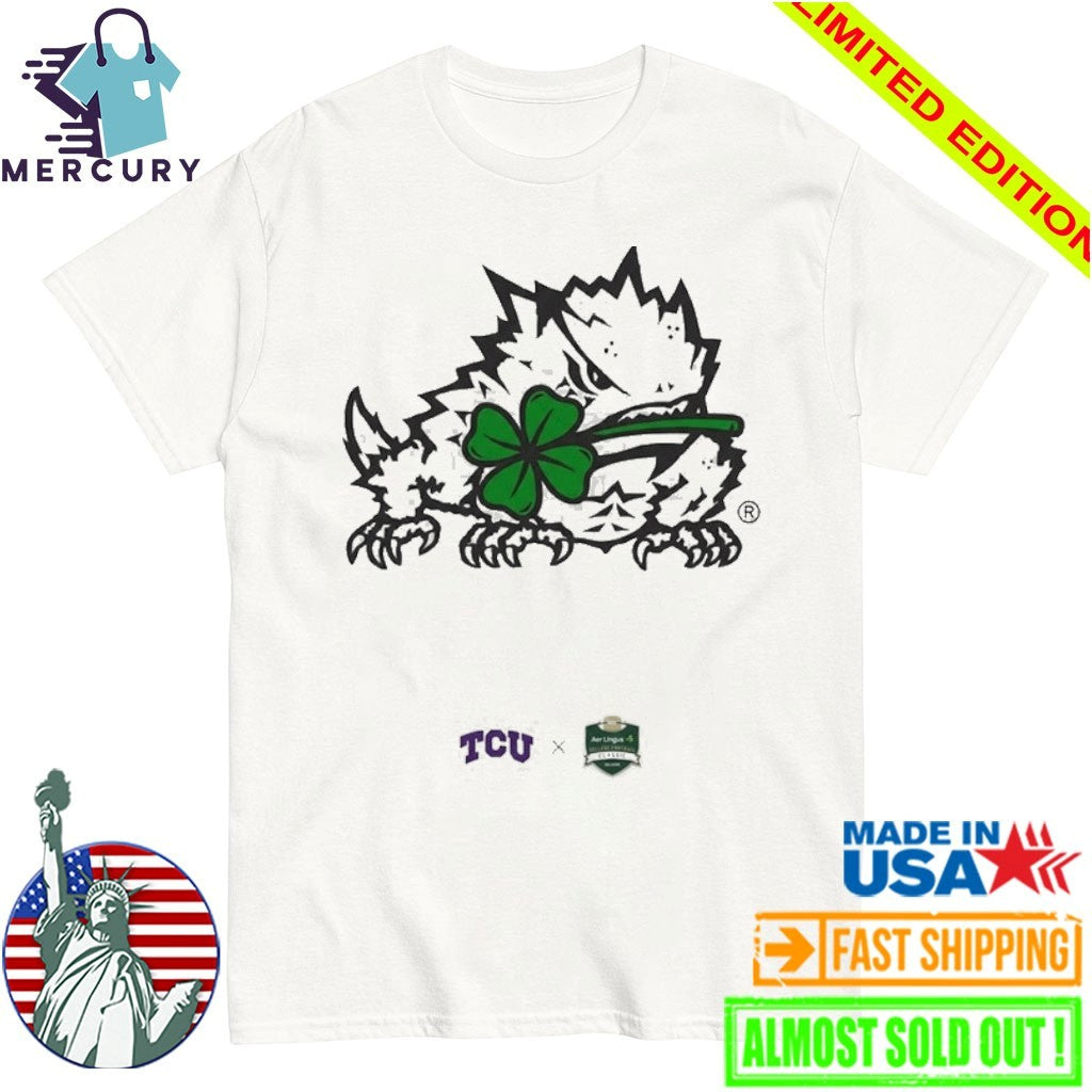 TCU SuperFrog Mascot Four-leaf Clover - Adult & Kids T-Shirts, Sweatshirts & Hoodies apparel design preview 1
