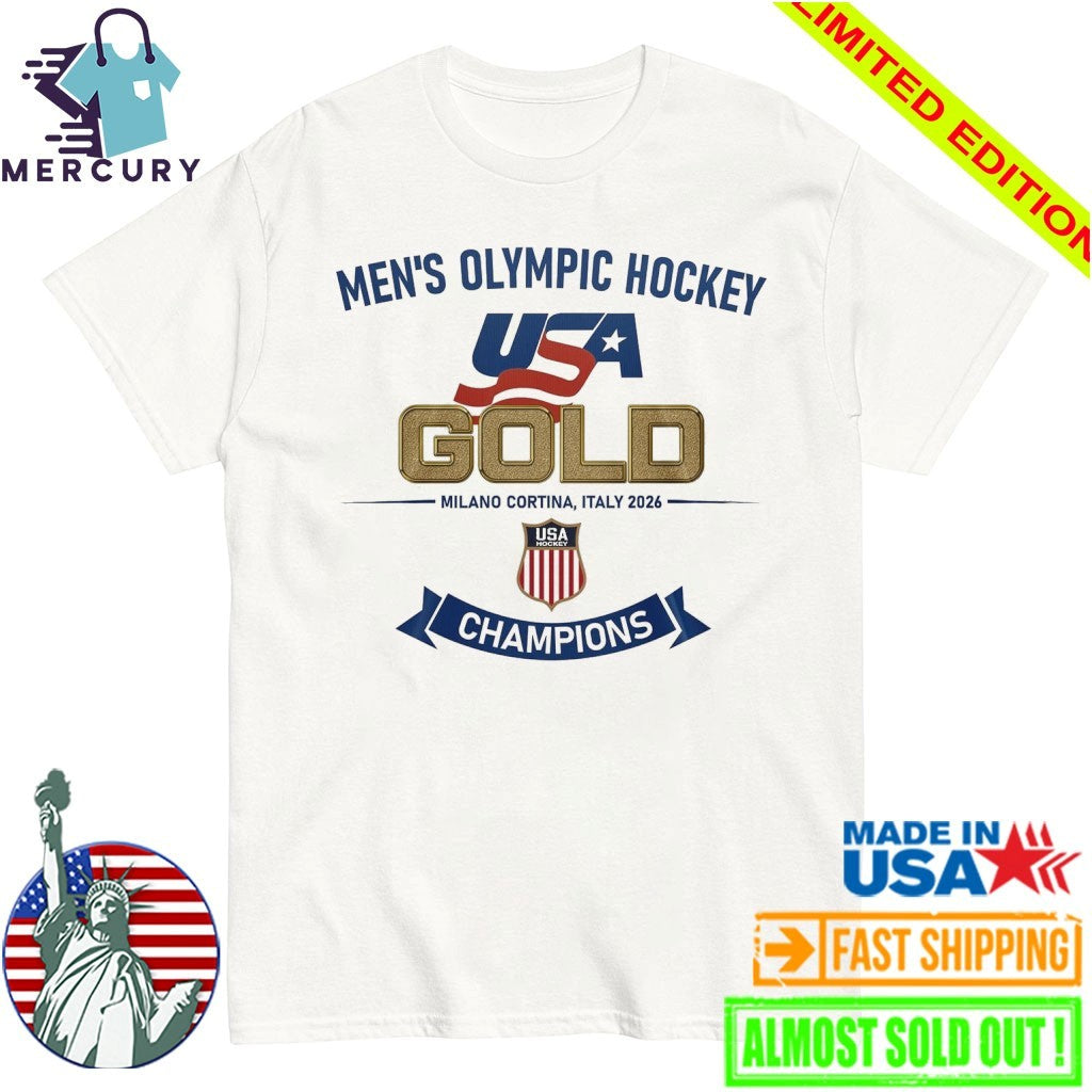Team USA Men's Olympic Hockey Milano Cortina 2026 - Adult & Kids T-Shirts, Sweatshirts & Hoodies apparel design preview 1