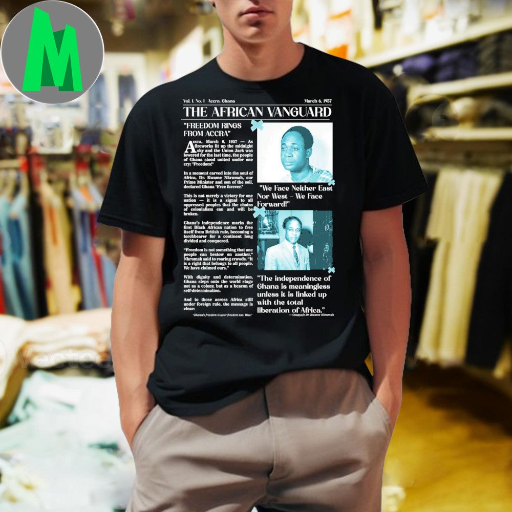 The African Vanguard Ghana Independence Newspaper - Adult & Kids T-Shirts, Sweatshirts & Hoodies apparel design preview 1