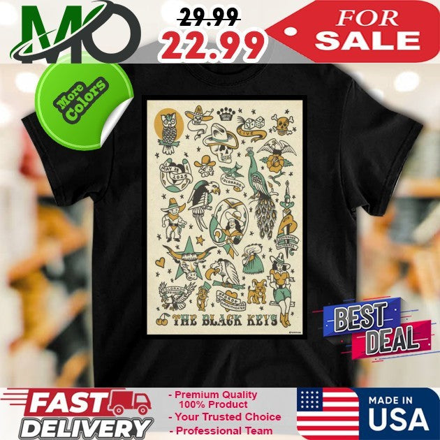 The Black Keys Ford Amphitheater Colorado Springs CO - Adult & Kids T-Shirts, Sweatshirts & Hoodies apparel design preview 1