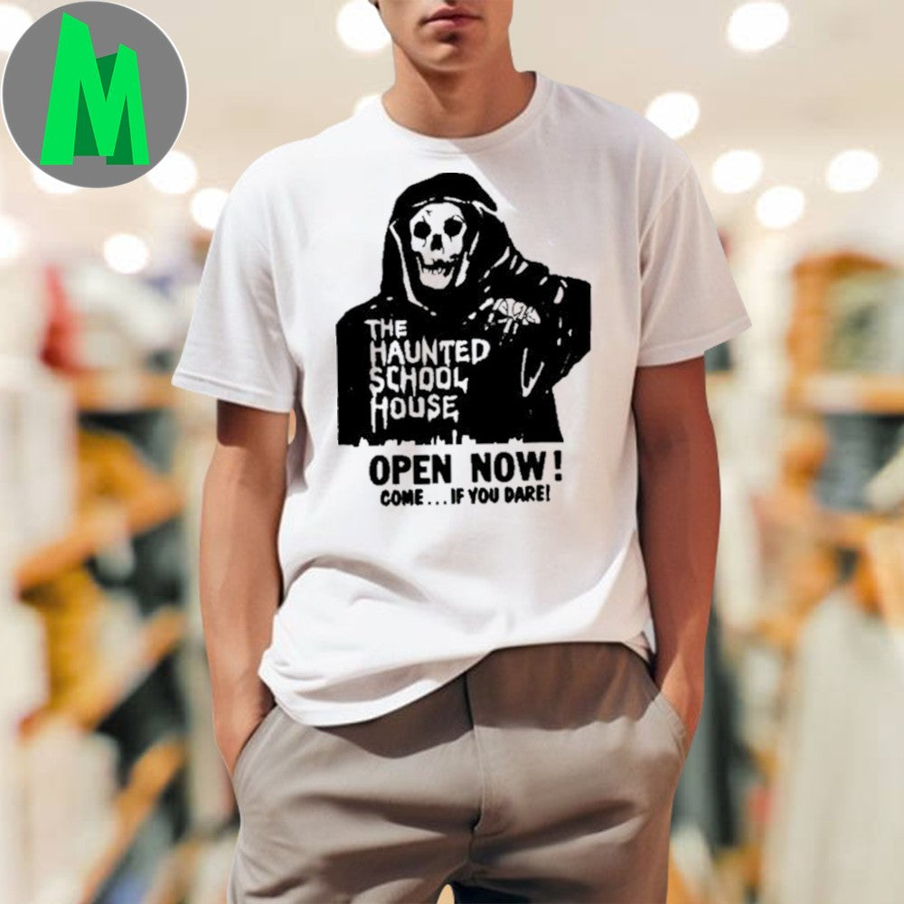The Haunted School House Grim Reaper Horror - Adult & Kids T-Shirts, Sweatshirts & Hoodies apparel design preview 1