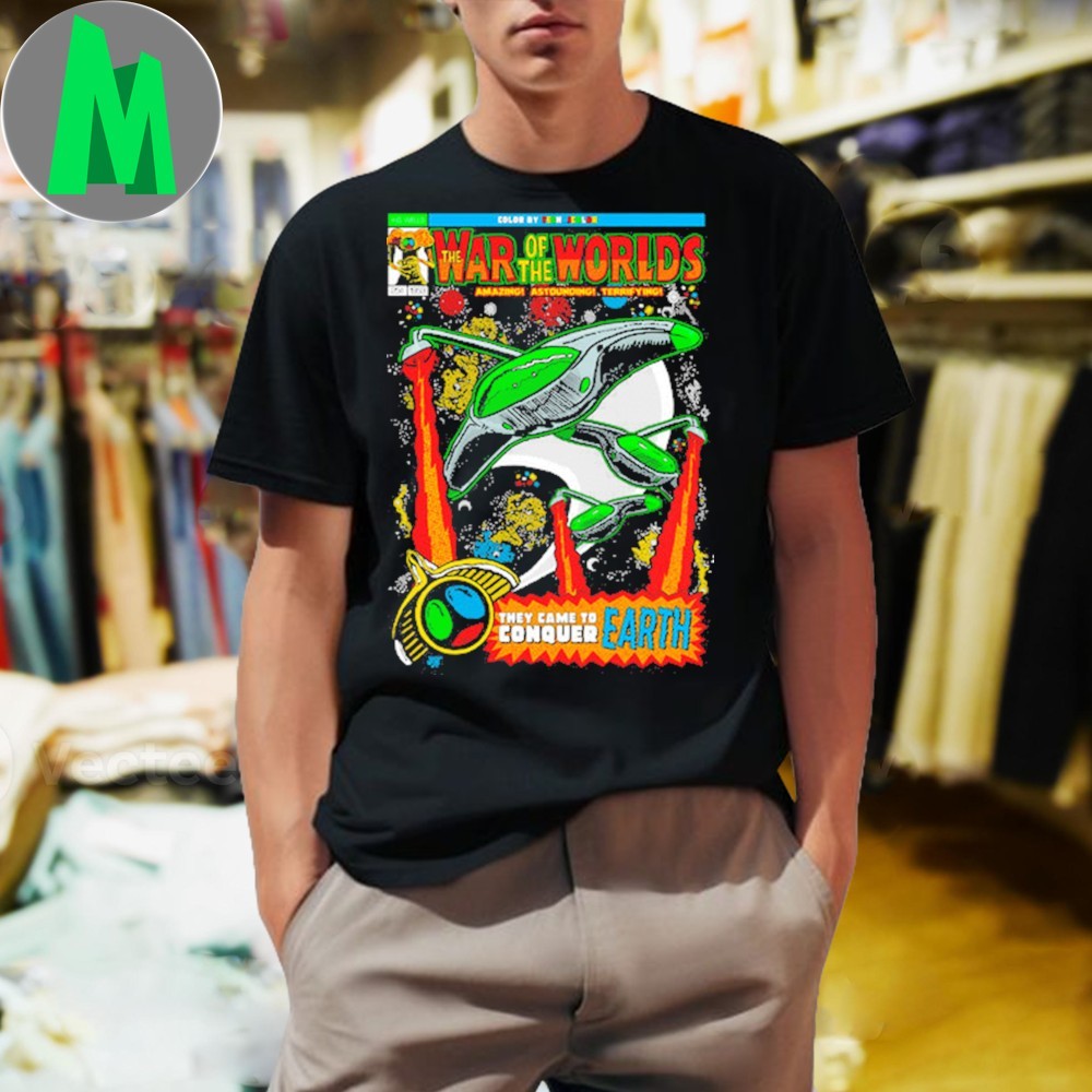 The War of Worlds Retro Comic Book Sci-Fi Movie Fan - Adult & Kids T-Shirts, Sweatshirts & Hoodies apparel design preview 1