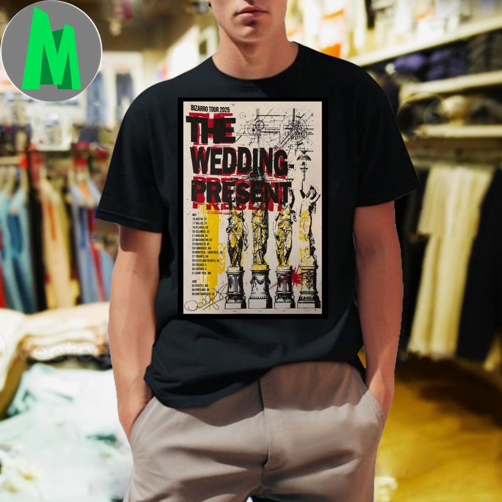 The Wedding Present Bizarro Tour 2025 Concert Indie - Adult & Kids T-Shirts, Sweatshirts & Hoodies apparel design preview 1