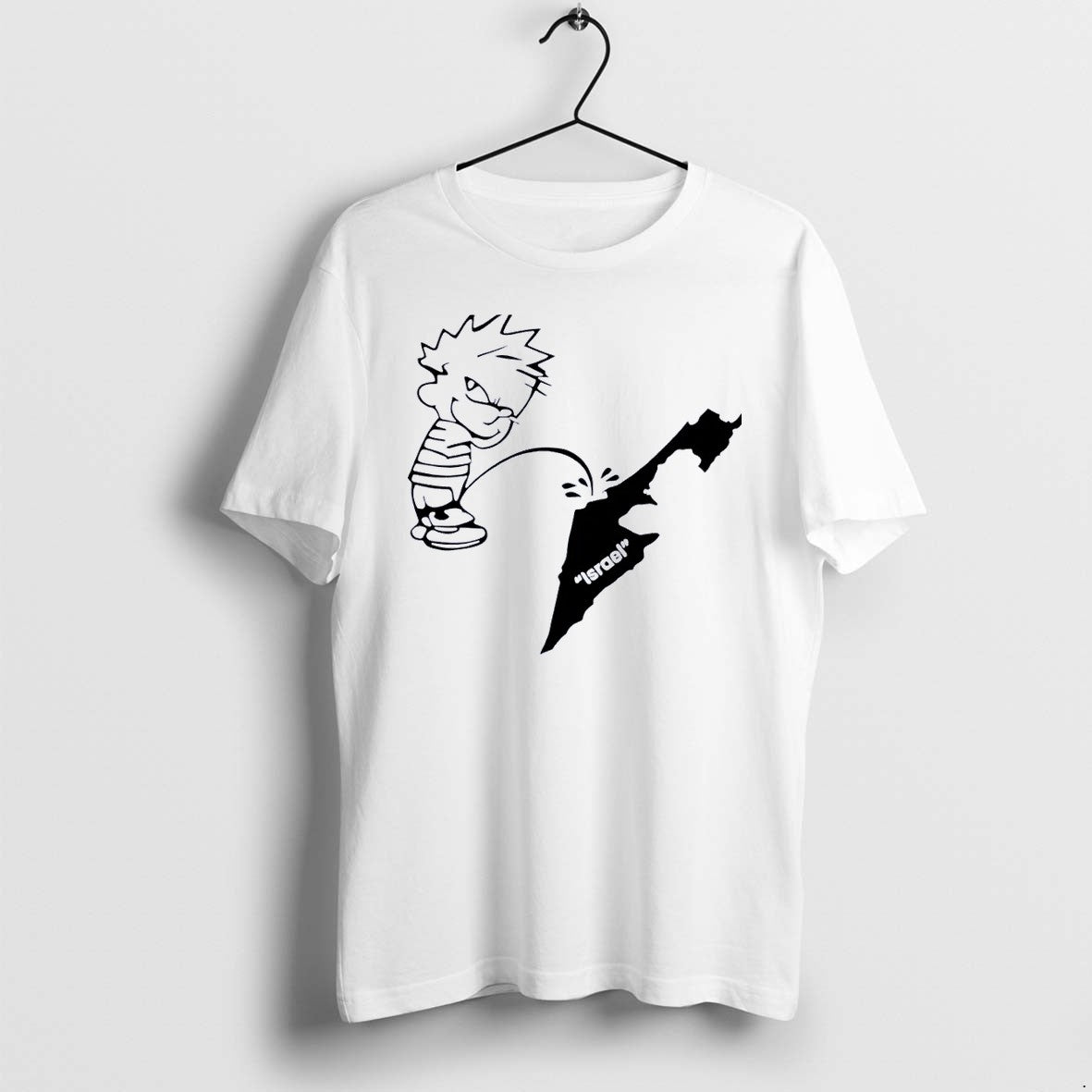 Official The Kid Pee On Israel White Jpg - Adult & Kids T-Shirts, Sweatshirts & Hoodies apparel design preview 1